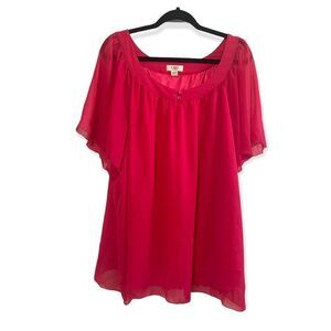 CATO WOMEN’S Plus Size Fuchsia Pink Blouse size 26/28